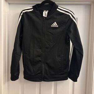 Adidas Kids Black and White Track Jacket